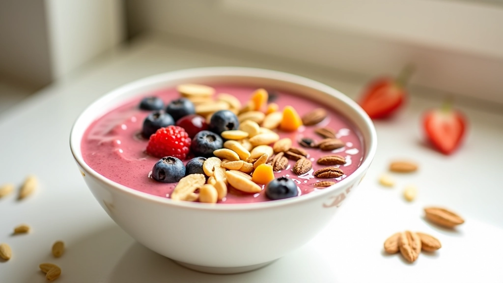 Různé zdroje energie - ořechy, semínka, zeleninové smoothie v sklenici